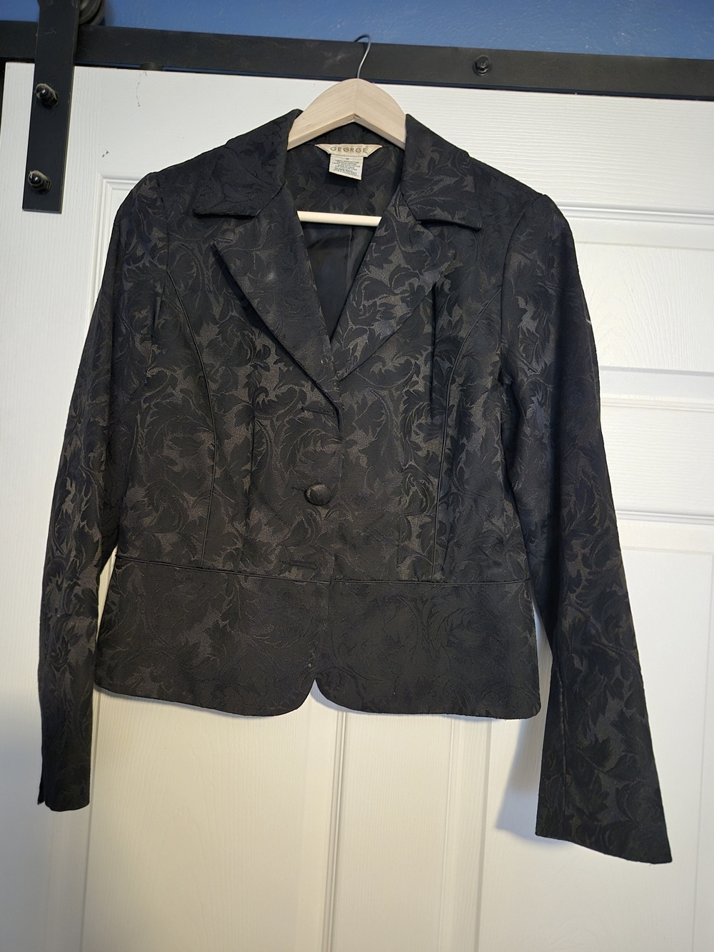 George Black Floral Jacquard Blazer